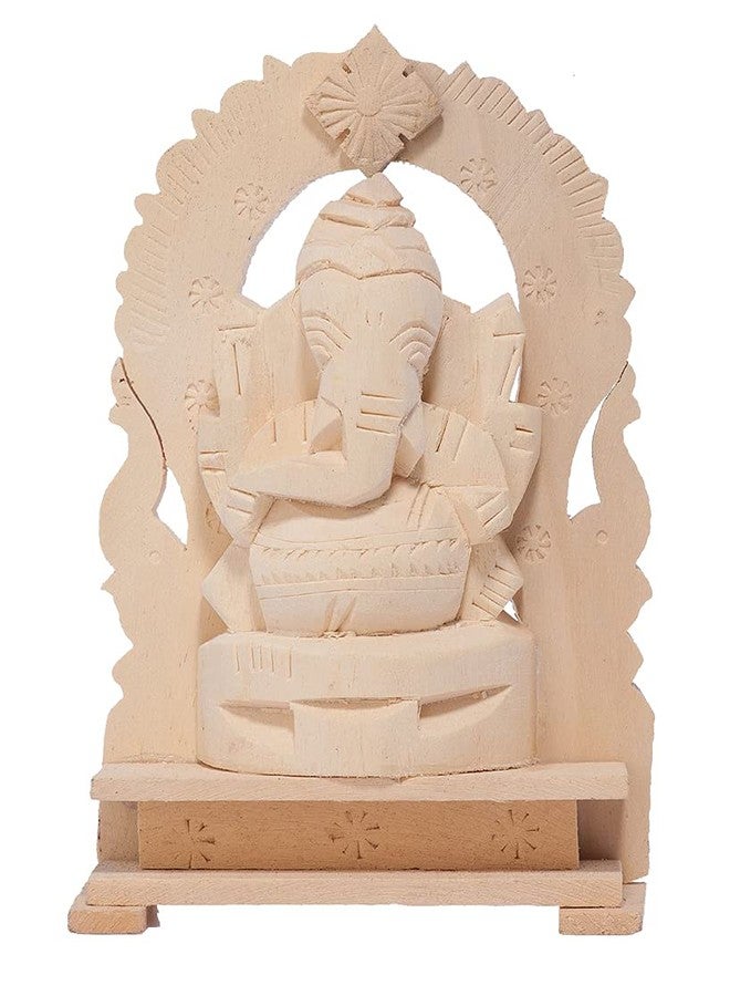 JDS PUJA ARTICLES - Vellerkku Root Vinayagar Original - Swetharka Ganesh - Thelle Gilledu Ganapathi - White Ganesha - with Prabai (Size no: 1) - Image 1